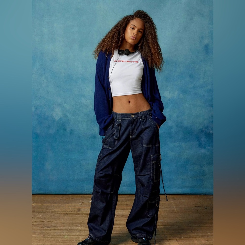 NWT BDG Strappy Balloon Cargo Mid-Rise Jean 26W